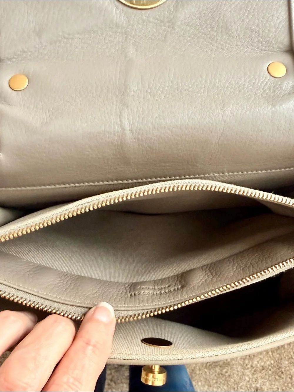 Saint Laurent  -TAUPE -Muse Leather Top-Handle Satchel /Crossbody with GHW